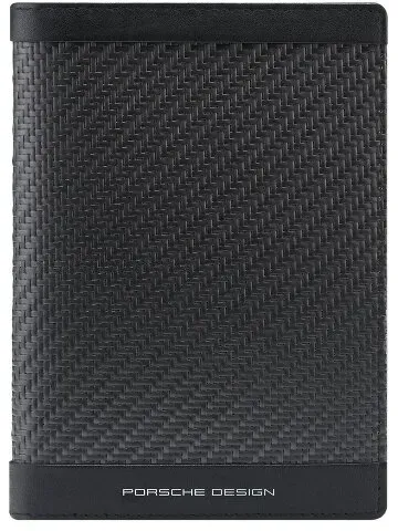 Porsche Design Carbon Reisepassetui RFID Leder 10 cm  schwarz