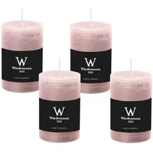 Wiedemann Kerzen Rustik-Kerze 100 x 68 mm 4 St. Rosé