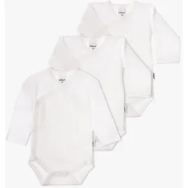 LILIPUT Body "uni weiß", Mädchen, Gr. 62/68, EURO-Größen, weiß, 100% Baumwolle, unifarben, kurz, V-Ausschnitt, Bodys Body, mit praktischer Druckknopfleiste