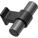 Möbelknopf Bond Breite 50 mm, Aluminium/ZN gun-metal/schwarz matt