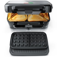 Arendo Sandwichmaker Toaster, Silber