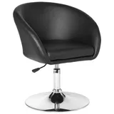 furnicato Bürostuhl Design Relaxsessel Loungesessel Kunstleder Cocktailsessel schwarz schwarz