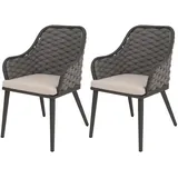 Proregal Gartenstuhl 59 x 63 x 84 cm anthrazit 2 St.