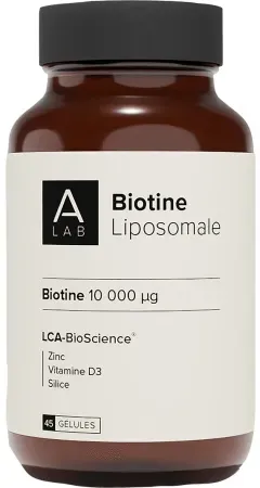 A-Lab Liposomales Biotin 10000μg Haarwachstum Und Nägel 45 Kapseln