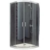 aea JVmoebel Viertelkreis Eckdusche 80 x 195 cm teilmattiert