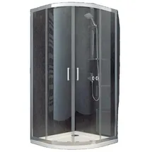 aea JVmoebel Viertelkreis Eckdusche 80 x 195 cm teilmattiert