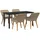 vidaXL Garten Essgruppe 5-tlg. Beige