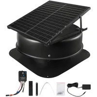 Vevor Solarbetriebener Ventilator, Dachventilator 50W Thermostat, Fernbedienung,
