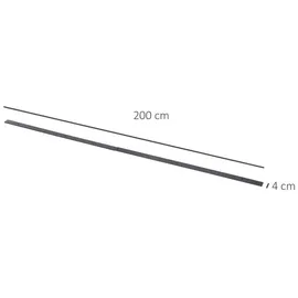 Homcom Schiebetür-Beschlagsatz 200 x 4 x 0,6 cm