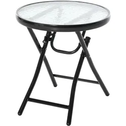 Outsunny Gartentisch Metall, Glass