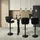 ML-Design Barhocker 2er Set 41 x 110 x 47 cm Schwarz