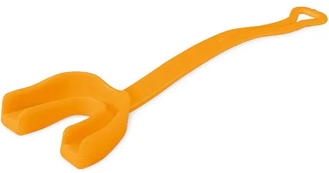 Mueller Mund- Zahnschutz mit Gurt 1 St orange