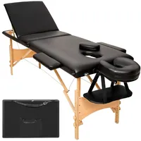 Tectake tectake® 3 Zonen Massageliege Breite 60 cm, Polsterung 5 cm, mit Holzgestell, 210 x 95 x 84 cm