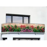 Maximex Zaunblende 500 x 35 cm Blumen Kunststoff