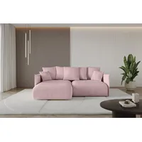 altdecor Ecksofa Cord 2-Sitzer Rosa