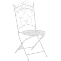TPFGarden Gartenstuhl, Weiß, Metall, 40x92x50 cm, Gartenmöbel, Gartenstühle, Gartenstühle