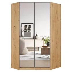 Begehbarer Eckschrank Aalen Grau/Eiche Artisan