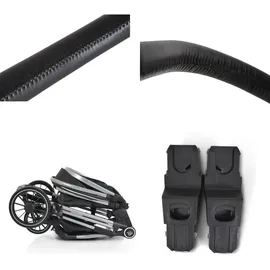 Moni Kombikinderwagen 2 in 1 Kali 22 kg umbaubar, Korb, Getränkehalter, Tasche schwarz