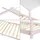 [en.casa] Kinderbett Brome Hausbett 90 x 200 cm Kiefer rosa rosa