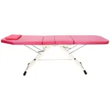 Legwfdthy Mit 3 Zonen Klappbar Therapieliege Kosmetikstuhl Massageliege Massagebank Kosmetikliege Faltbarer Massagestuhl Bett PVC Salon SchöNheit Couch Tragbare Tattoo Spa Gesichtsbett Beauty (Rot)