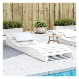 vidaXL Sonnenliege 205 x 70 x 31,5 cm Weiß