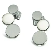 Boccia Titanium Ohrstecker 05040-01 grau Titan 17 x 8 mm