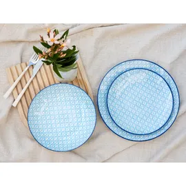 CreaTable Mediterran Tafelservice 12-tlg. blau/mehrfarbig