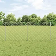 vidaXL Zaun 25 x 1 m Silber/Verzinkt