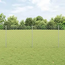 vidaXL Zaun 25 x 1 m Silber/Verzinkt