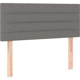 vidaXL Boxspringbett 100 x 200 cm Dunkelgrau