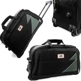 RGL SL XL 26" Trolley Reisetasche auf Rollen Ausziehbarer Griff Duffel Grösse: XL 26" Farbe: Schwarz - Schwarz
