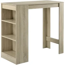 [en.casa] Bartisch Kouvola 110 x 50 x 103 cm Eiche-Optik Beige