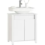 SoBuy Waschbeckenunterschrank 60 x 66 x 34 cm Weiß