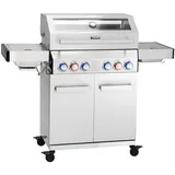 TAINO PLATINUM YAMARA 4+2 Gasgrill Edelstahl 4 Brenner Sear-Burner Backburner