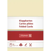 Brunnen Klappkarte Universalpapier A6 chamois 10 Stück