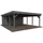 Palmako Karl Doppel-Carport 555 x 732 cm Dunkelgrau Lackiert inkl. Geräteraum