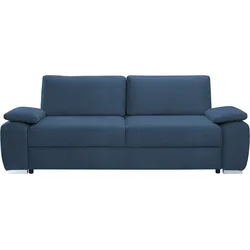 3-Sitzer EXXPO - SOFA FASHION "SOLSBURY, bequem und komfortabel, Sofa, Schlafsofa", blau (navy), B:258cm H:100cm T:105cm, Sofas, inkl. Federkern-Polsterung, Bettfunktion und Stauraum, in Cord