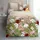 KAEPPEL Mako-Satin Wildblumen Braun 155 x 220 cm + 80 x 80 cm