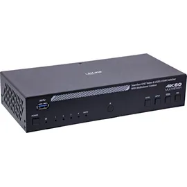 InLine KVM Switch 4-fach, HDMI 4K60Hz, Multiviewer, USB Hub, schwarz