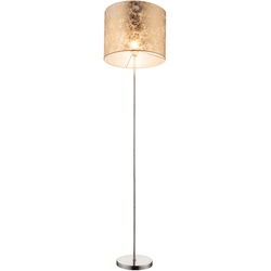 Decken Fluter Stand Lampe GOLD Wohn Ess Zimmer Beistell Beleuchtung Textil Decken Fluter Steh Leuchte im Set inkl. LED Leuchtmittel