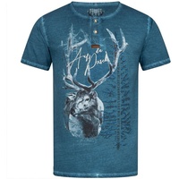 MarJo T-Shirt Trachten blau XL
