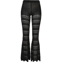 URBAN CLASSICS Flared Crochet Knit Leggings Urban Schwarz XL