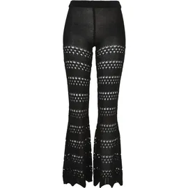 URBAN CLASSICS Flared Crochet Knit Leggings Urban Schwarz XL