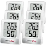 ThermoPro TP49-6 Kleines digitales Hygrometer, Innenthermometer