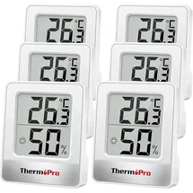 ThermoPro TP49-6 Kleines digitales Hygrometer, Innenthermometer