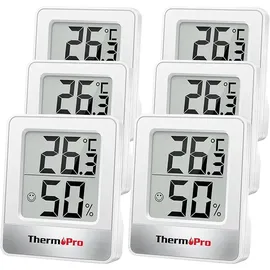 ThermoPro TP49-6 Kleines digitales Hygrometer, Innenthermometer