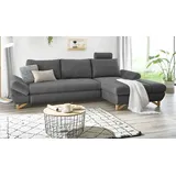 furn.design Ecksofa in beige Struktur-Stoff Wohnzimmer Sofa Eckcouch Couch 284 cm Skalm