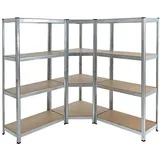 Estexo Steckregal Set Eckregal Lagerregal Werkstattregal Kellerregal Regal verzinkt