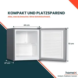 Homex Mini Gefrierschrank Silber
