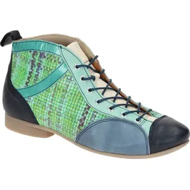 THINK! Damen GUAD2 chromfrei gegerbte nachhaltige Stiefelette, GREEN/KOMBI 9110